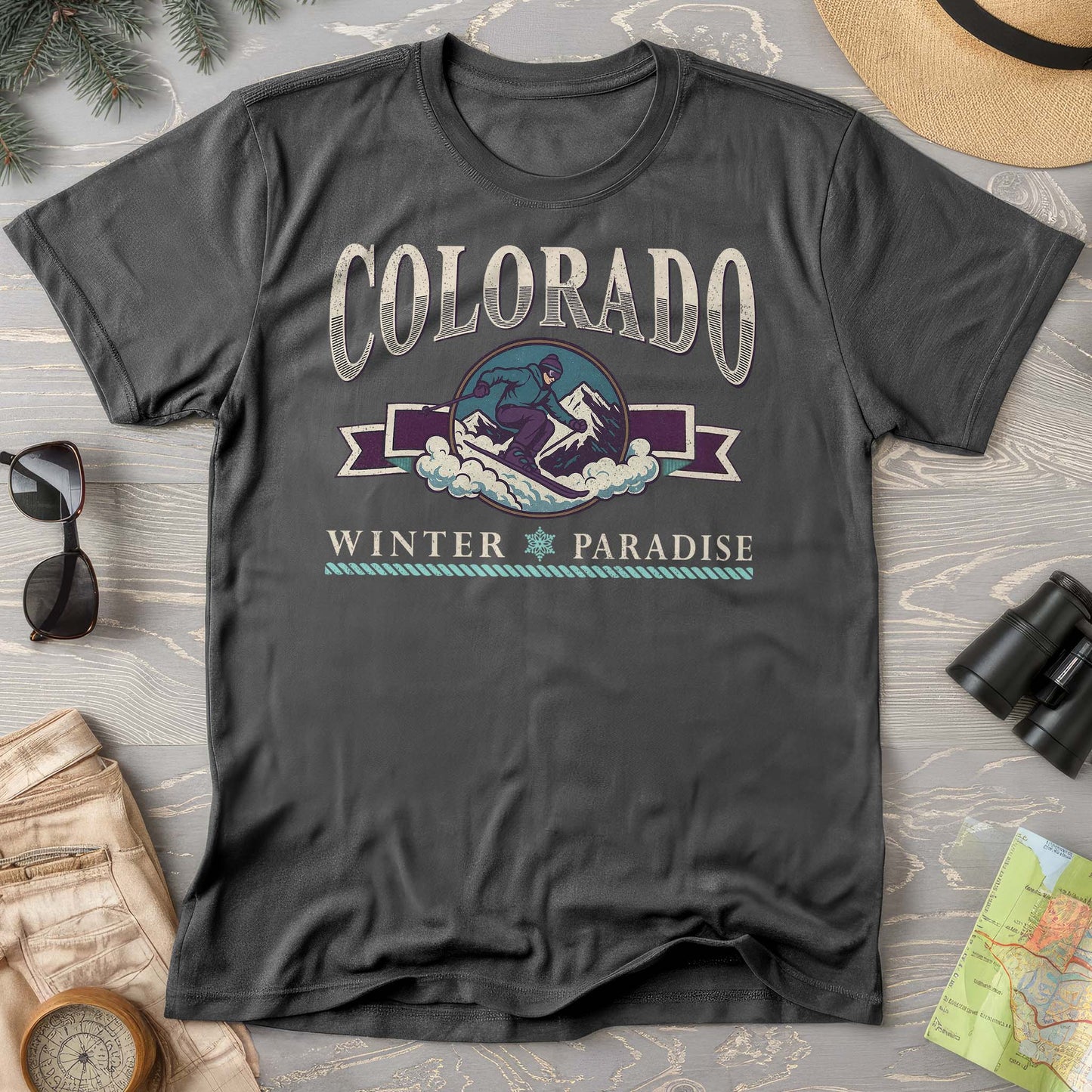 Colorado 90's Retro Ski Sprint Comfort Colors T-shirt