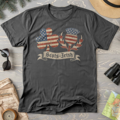 Scots-Irish Clover Thistle Flag T-Shirt