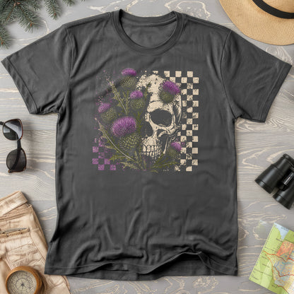 Thistle Skull Check T-Shirt