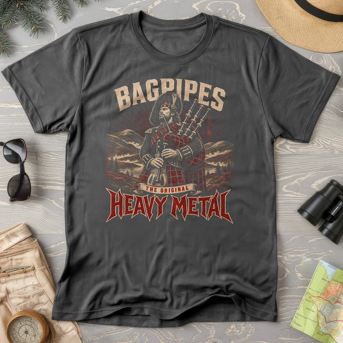 Bagpipes Heavy Metal T-Shirt