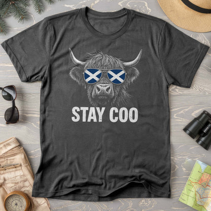 Stay Coo Highland Cow "Sunglasses" Comfort Colors T-Shirt