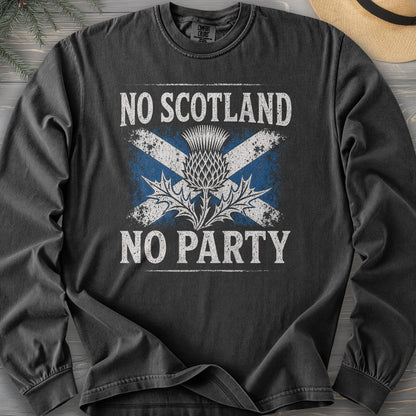 Scotland No Party Flag Long Sleeve Shirt