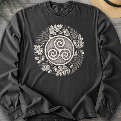 Autumn Triskele Wreath Comfort Colors 6014 Long Sleeve