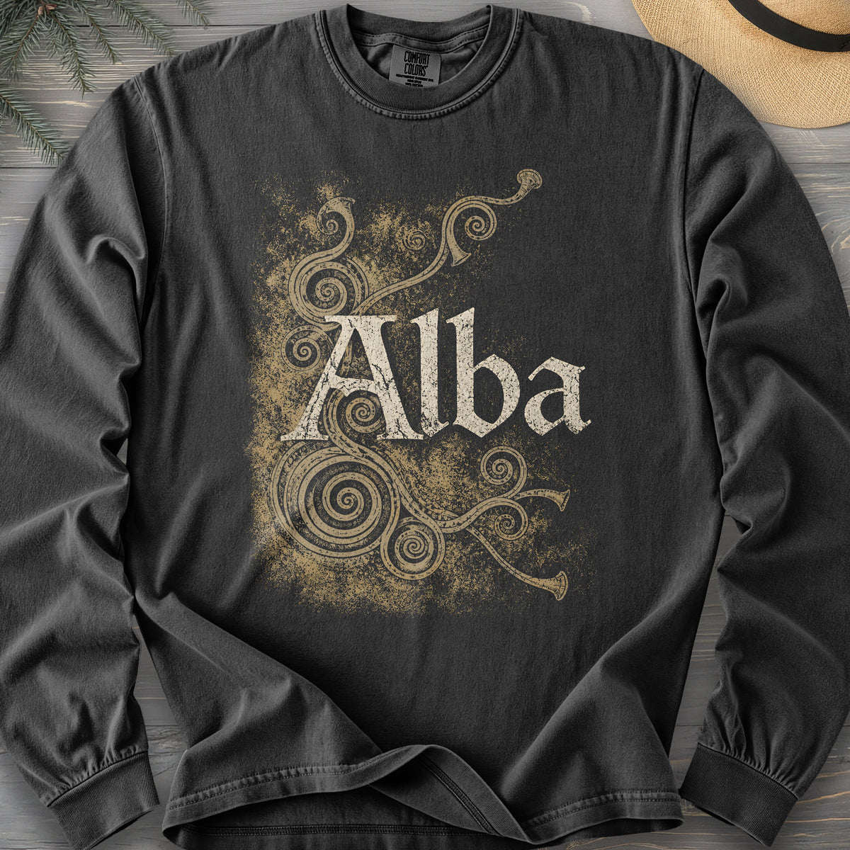 Alba Ancient Spirals Comfort Colors 6014 Long Sleeve