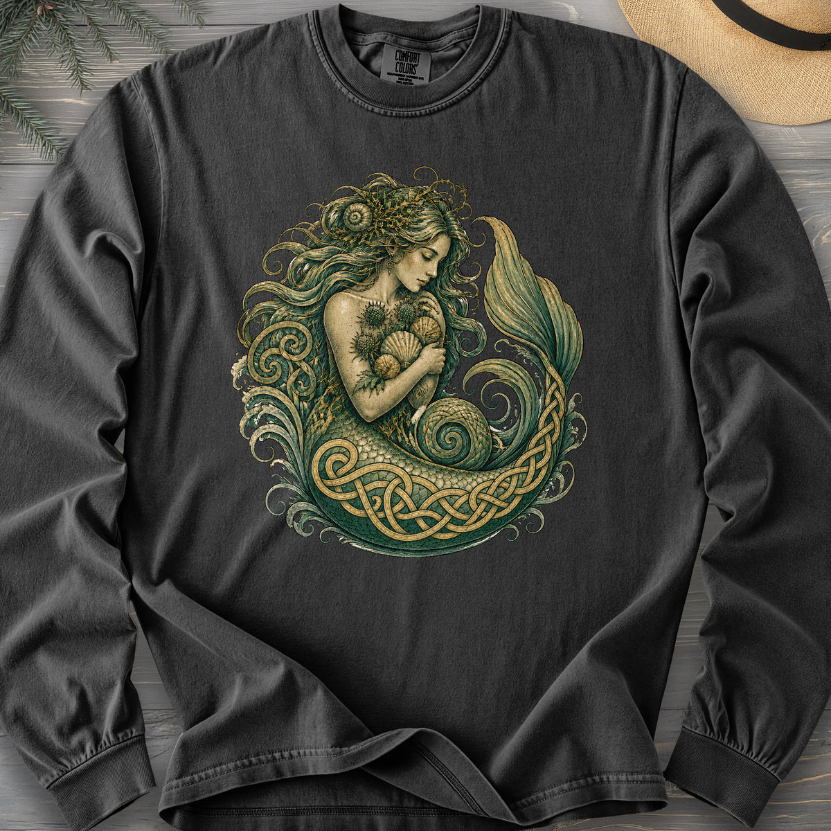 Celtic Mermaid Comfort Colors 6014 Long Sleeve