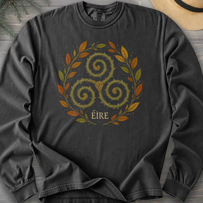 Éire Autumn Spiral Comfort Colors 6014 Long Sleeve