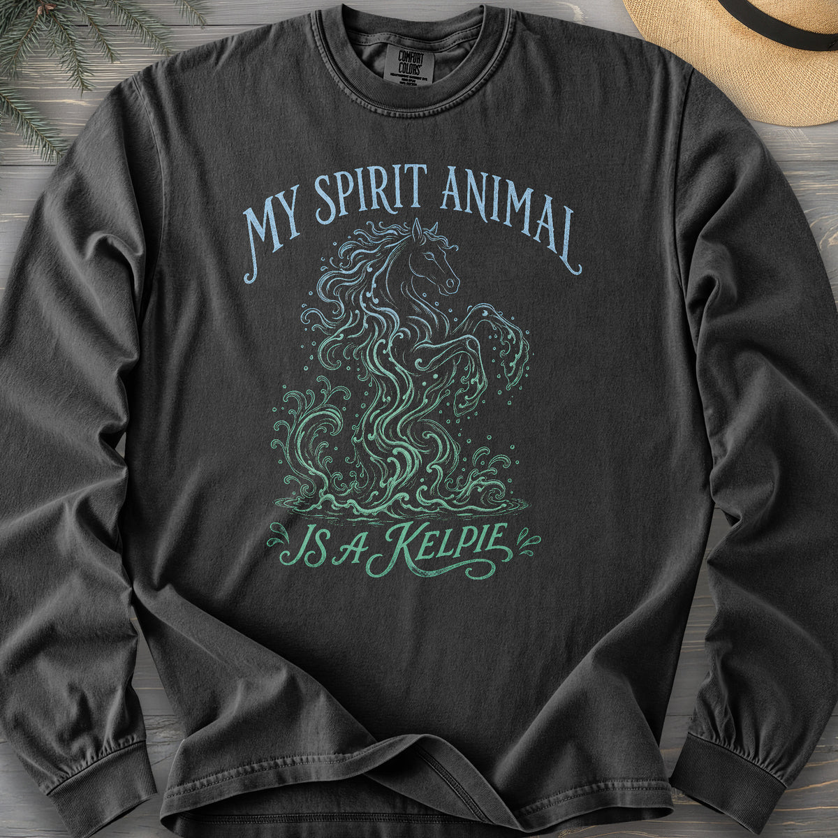 Spirit Animal Kelpie Comfort Colors 6014 Long Sleeve