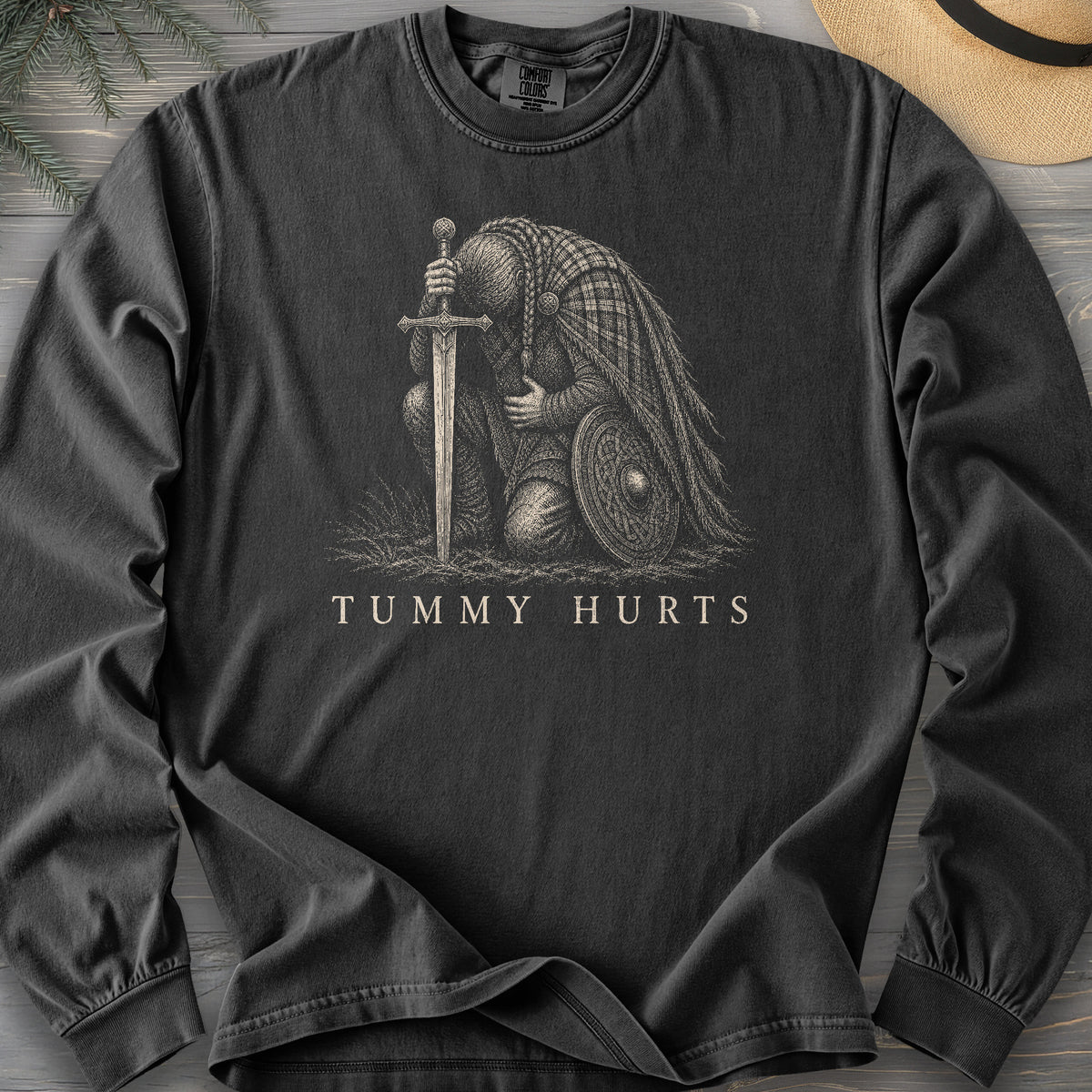 Tummy Hurts Comfort Colors 6014 Long Sleeve