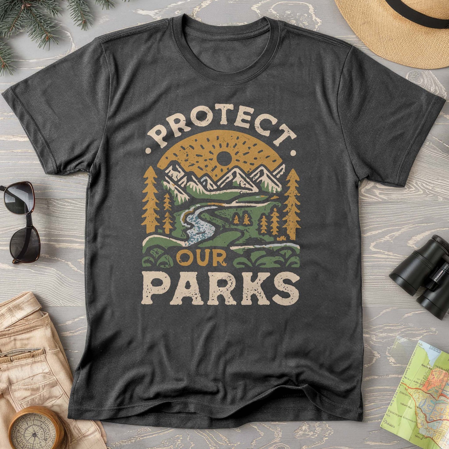 Protect Our Parks Hand-Drawn Comfort Colors T-Shirt