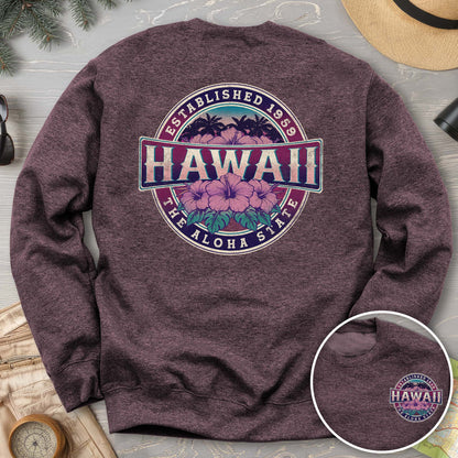Hawaii Badge Front/Back Print Sweatshirt