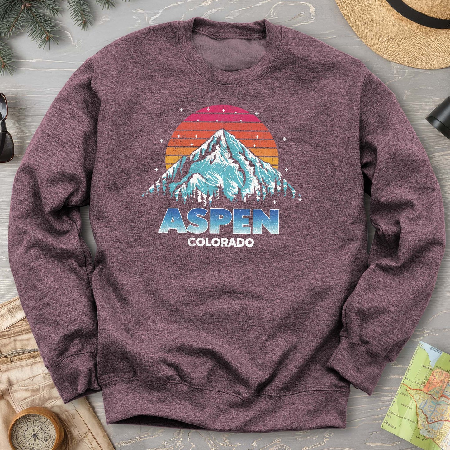 Aspen "80's Vintage Sunset" Sweatshirt