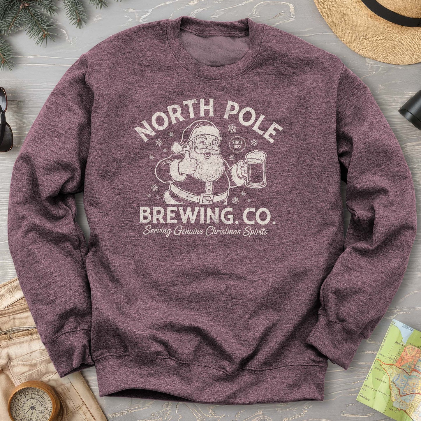 North Pole Brewing Company Vintage Print Sweatshirt