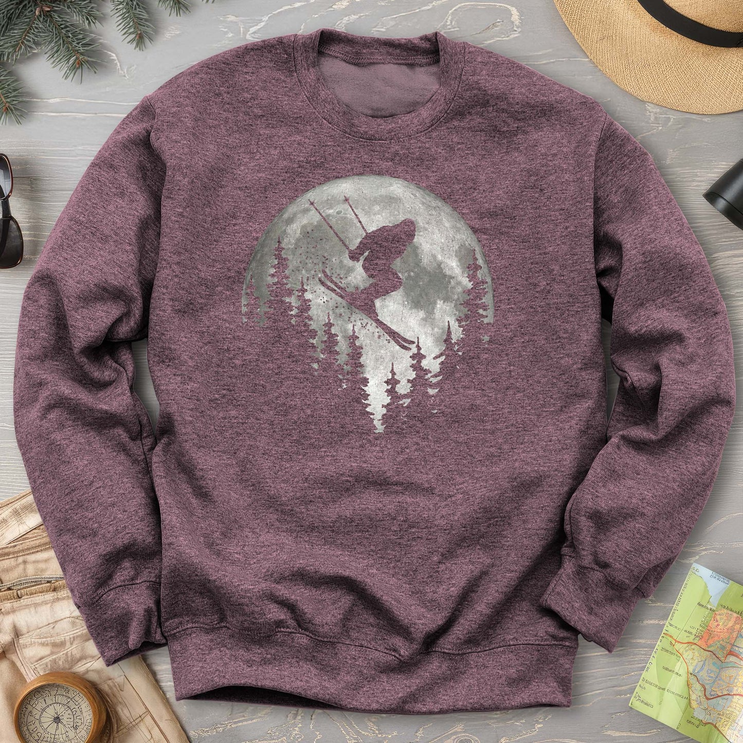 Bigfoot Ski Moon Sweatshirt