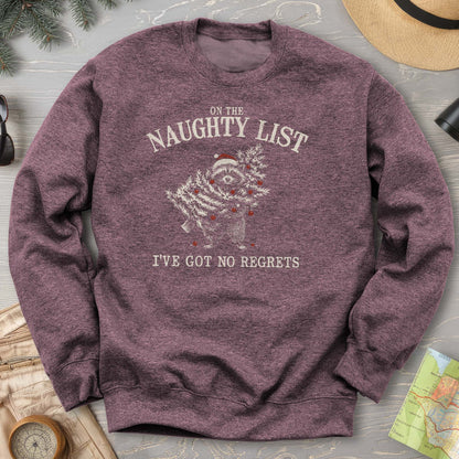Naughty List Racoon Xmas Sweatshirt