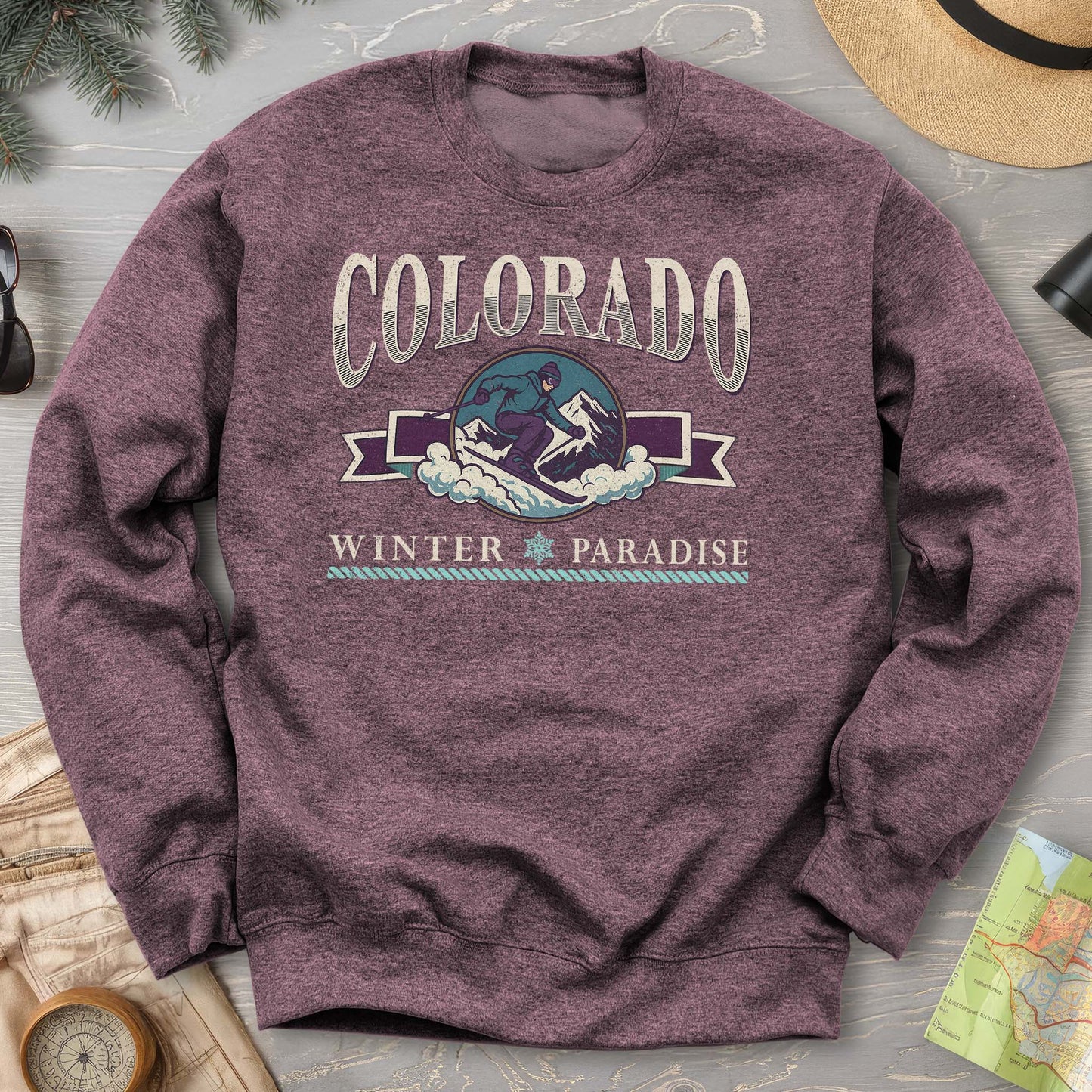 Colorado 90's Retro Ski Sprint Sweatshirt
