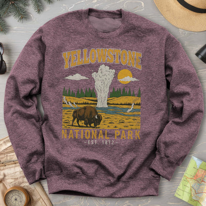 Yellowstone Old Faithful Buffalo Sweatshirt