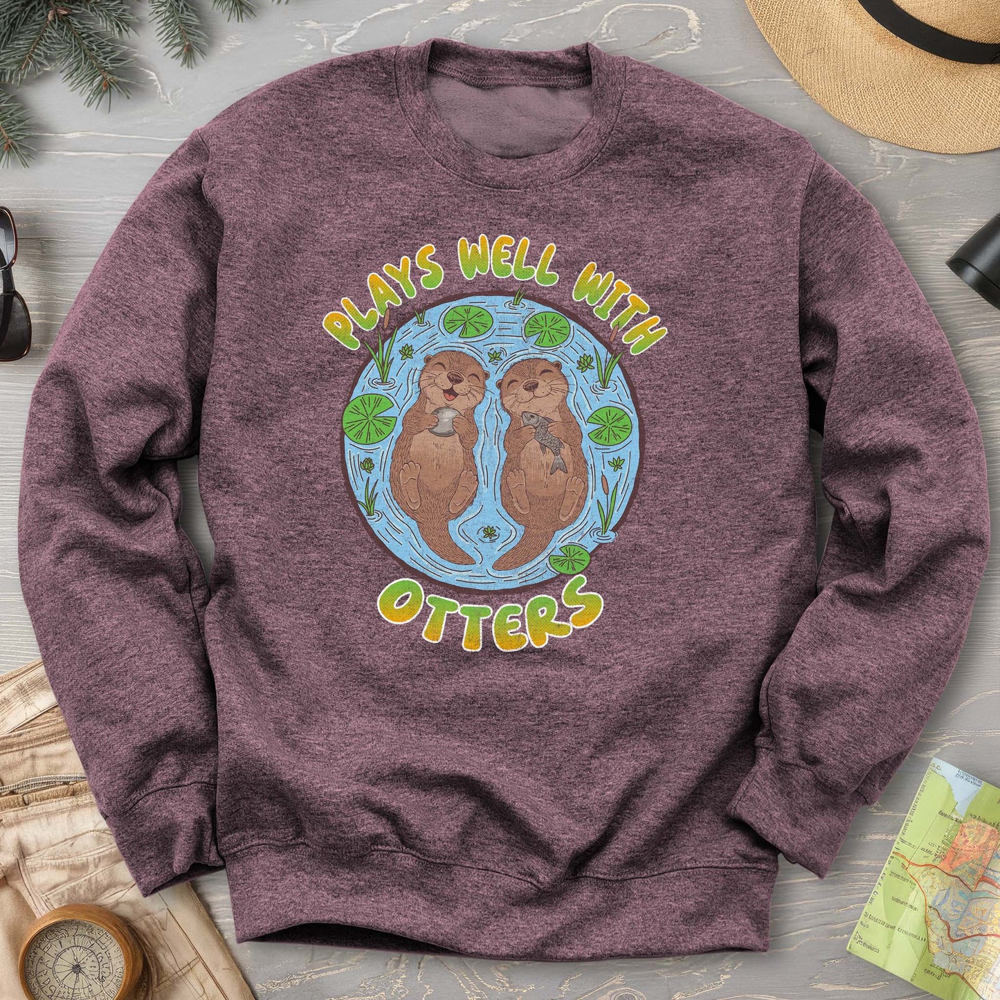 Plays Well With Otters Sweatshirt