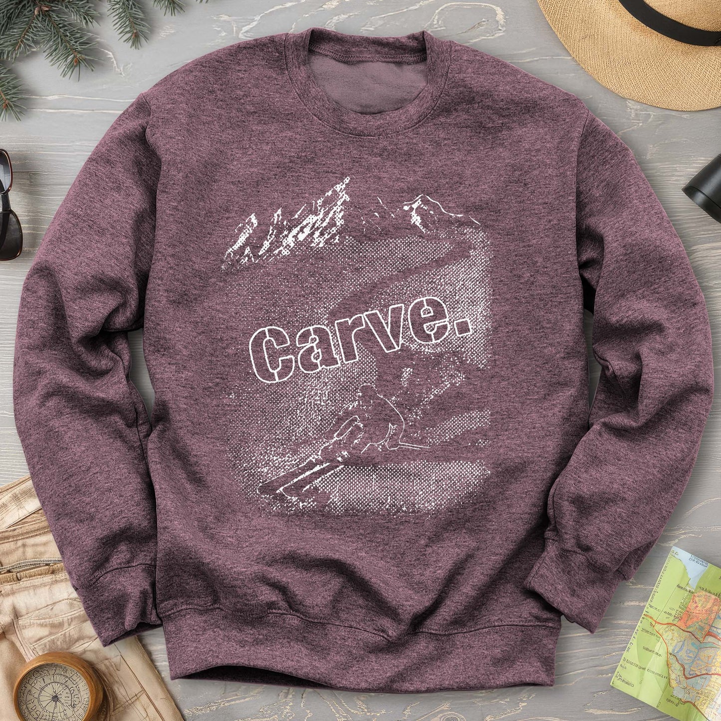 Carve Ski Print Sweatshirt