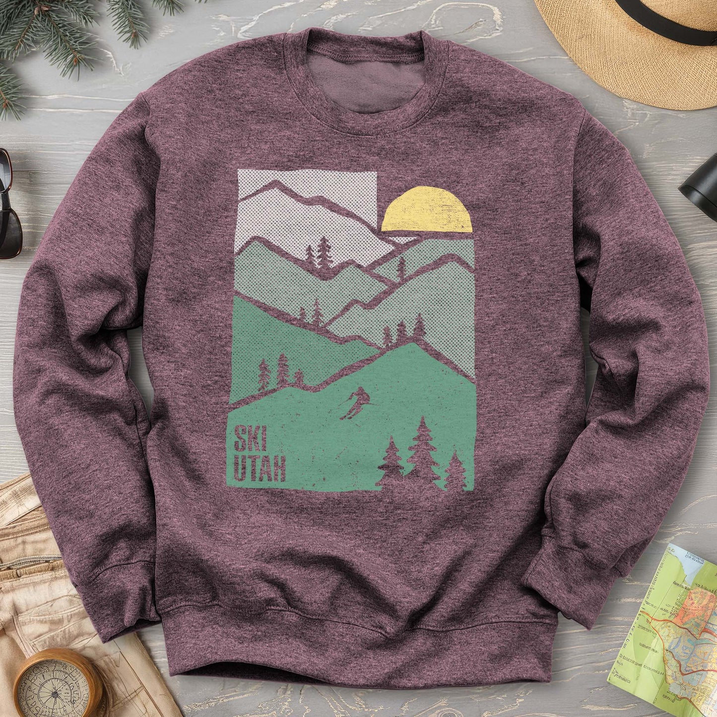Ski Utah Mountains Sweatshirt