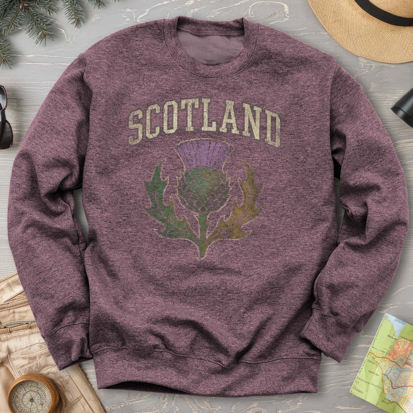 Scotland Distressed Thistle Sweatshirt