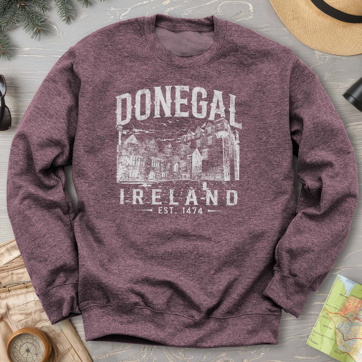Donegal Ireland Vintage Print Sweatshirt