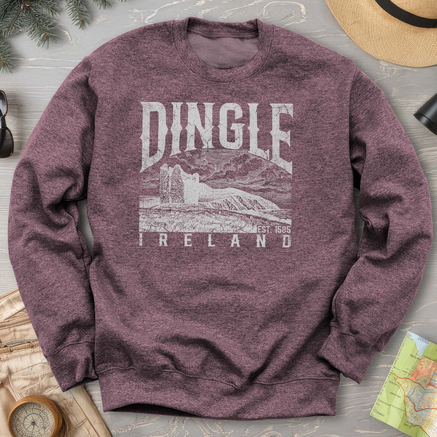 Dingle Ireland Vintage Print Sweatshirt