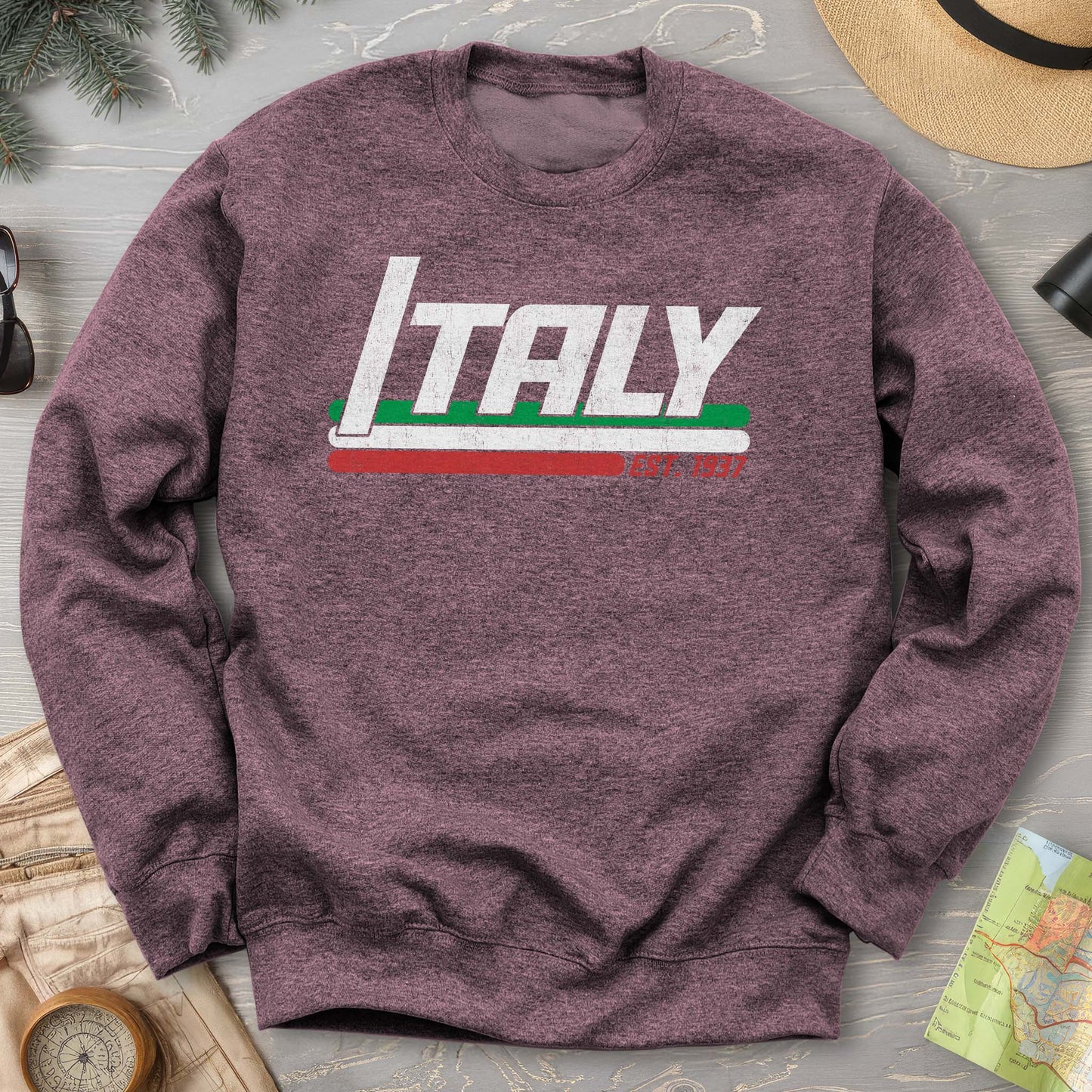 Italy Retro Stripe Sweatshirt
