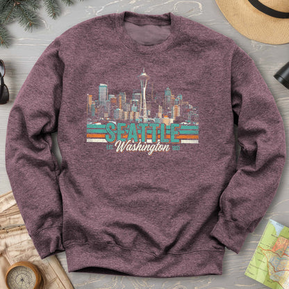 Seattle Retro Skyline Sweatshirt