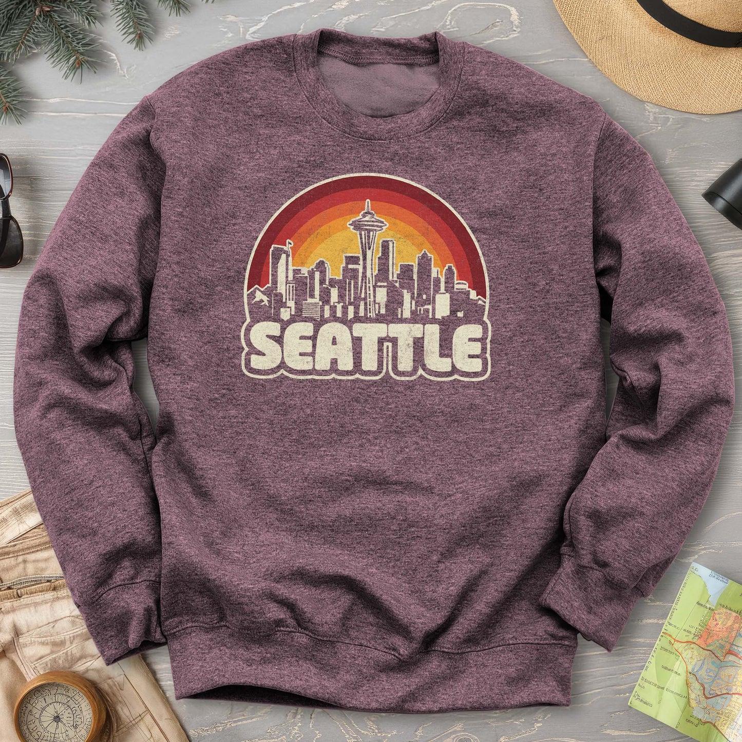 Seattle Retro Sunset Sweatshirt