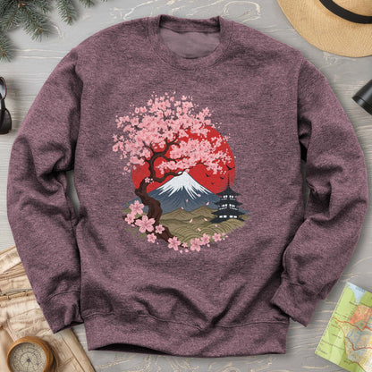 Mount Fuji Cherry Blossoms Sweatshirt
