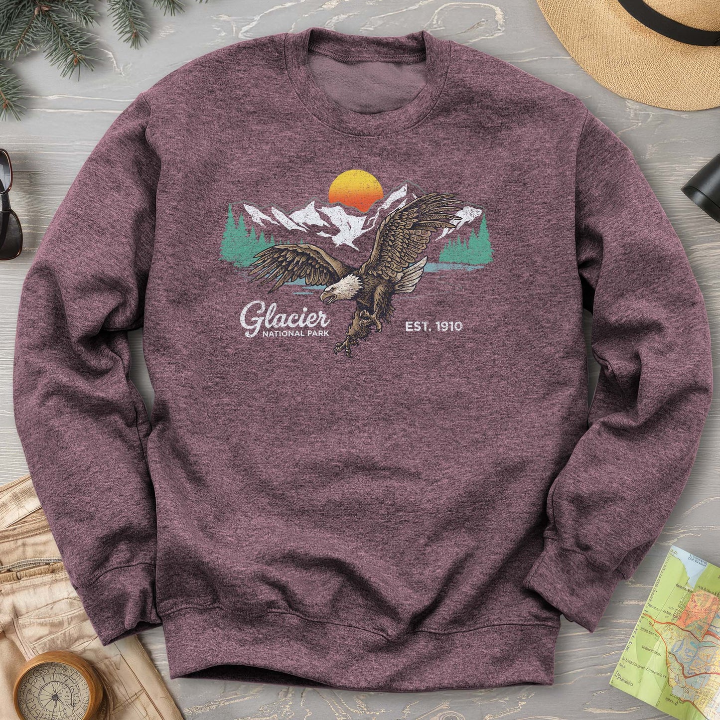 Glacier Bald Eagle Sweatshirt
