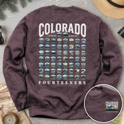 Colorado Fourteeners Front/Back Print Sweatshirt