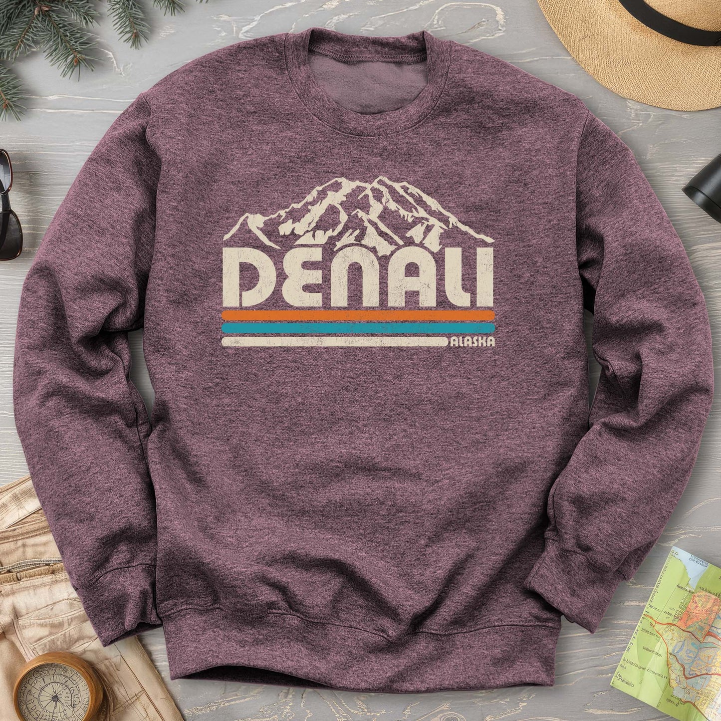 Denali Retro Stripe Crewneck Sweatshirt