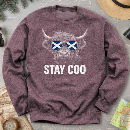 Stay Coo Highland Cow "Sunglasses" Sweatshirt