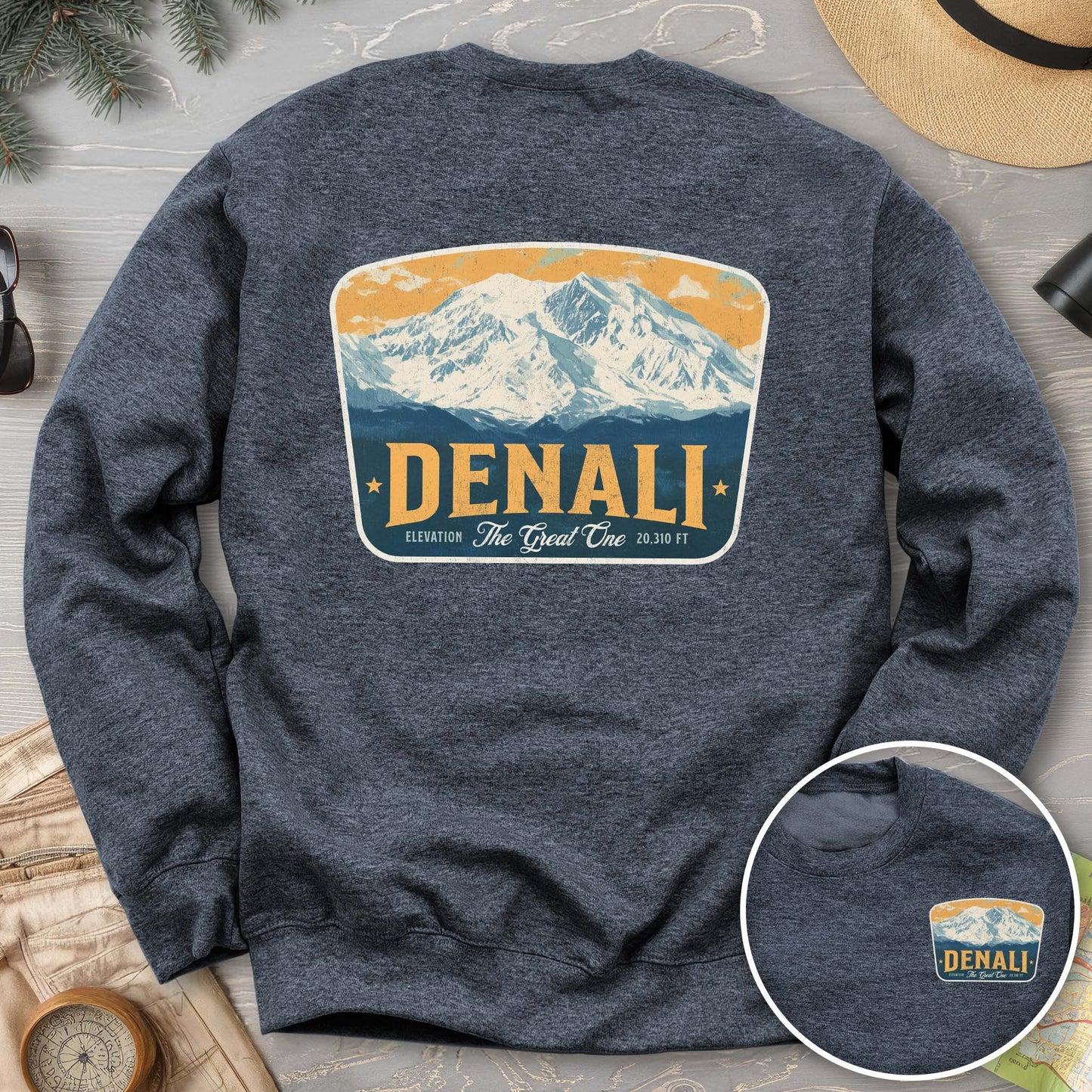 Denali "The Great One" Vintage Badge Crewneck Sweatshirt