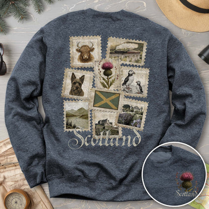 Scotland Vintage Stamps Sweatshirt