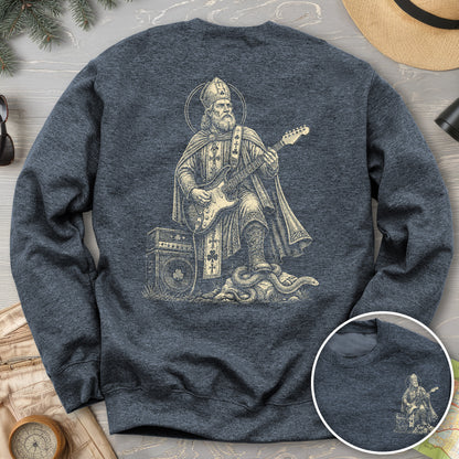 Saint Patrick Guitar Front/Back Print Sweatshirt