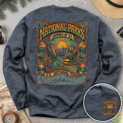 National Parks Summer Tour Front/Back Print Sweatshirt