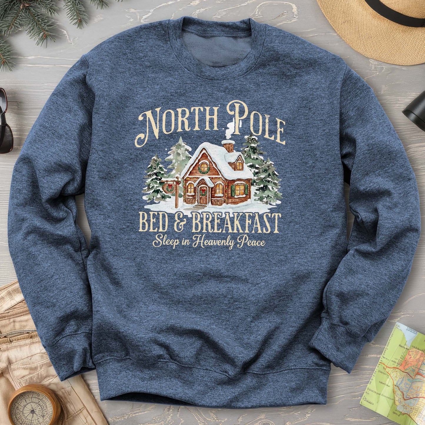 North Pole Bed and Breakfast "Heavenly Peace" Sweatshirt