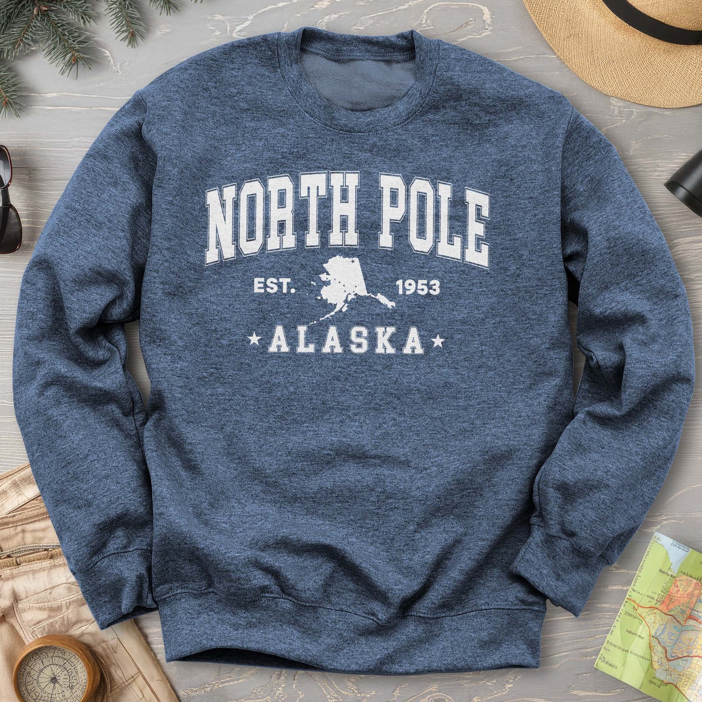 North Pole Alaska Varsity Sweatshirt