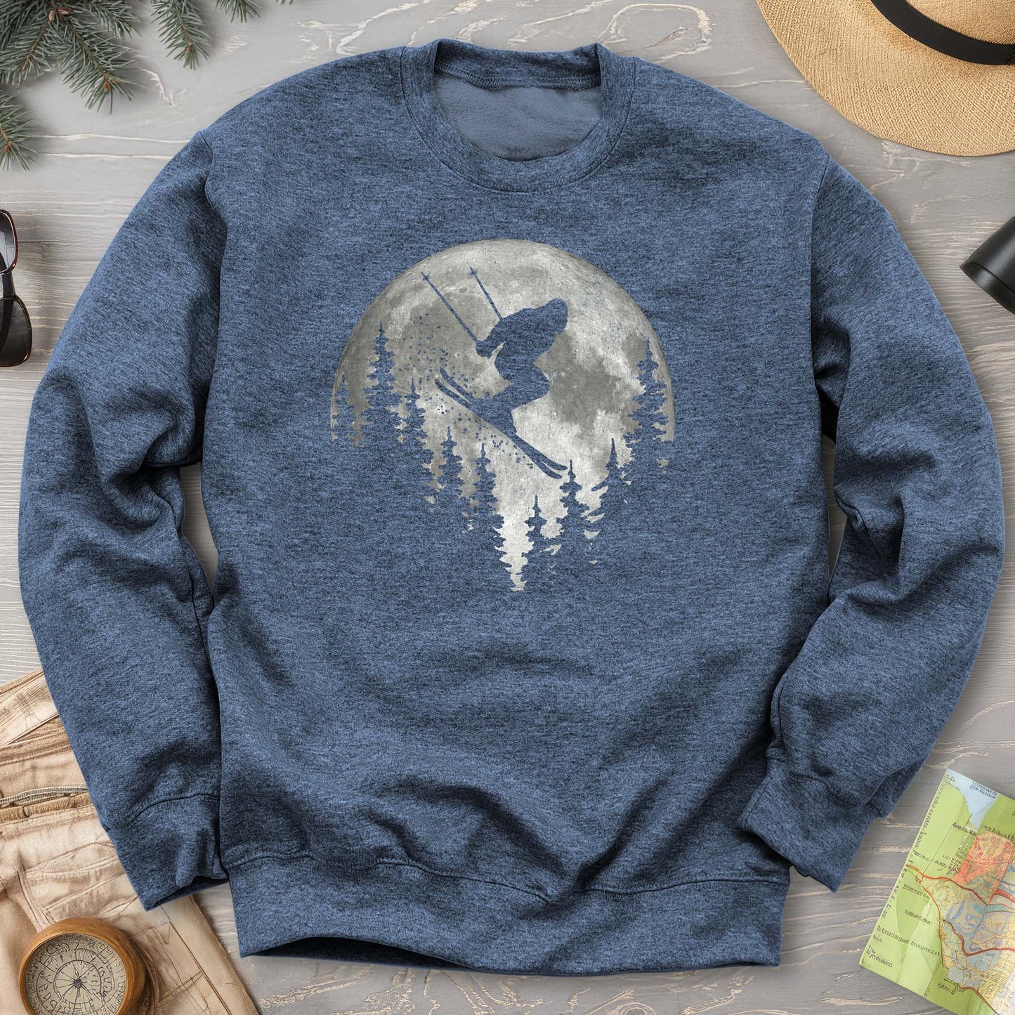 Bigfoot Ski Moon Sweatshirt