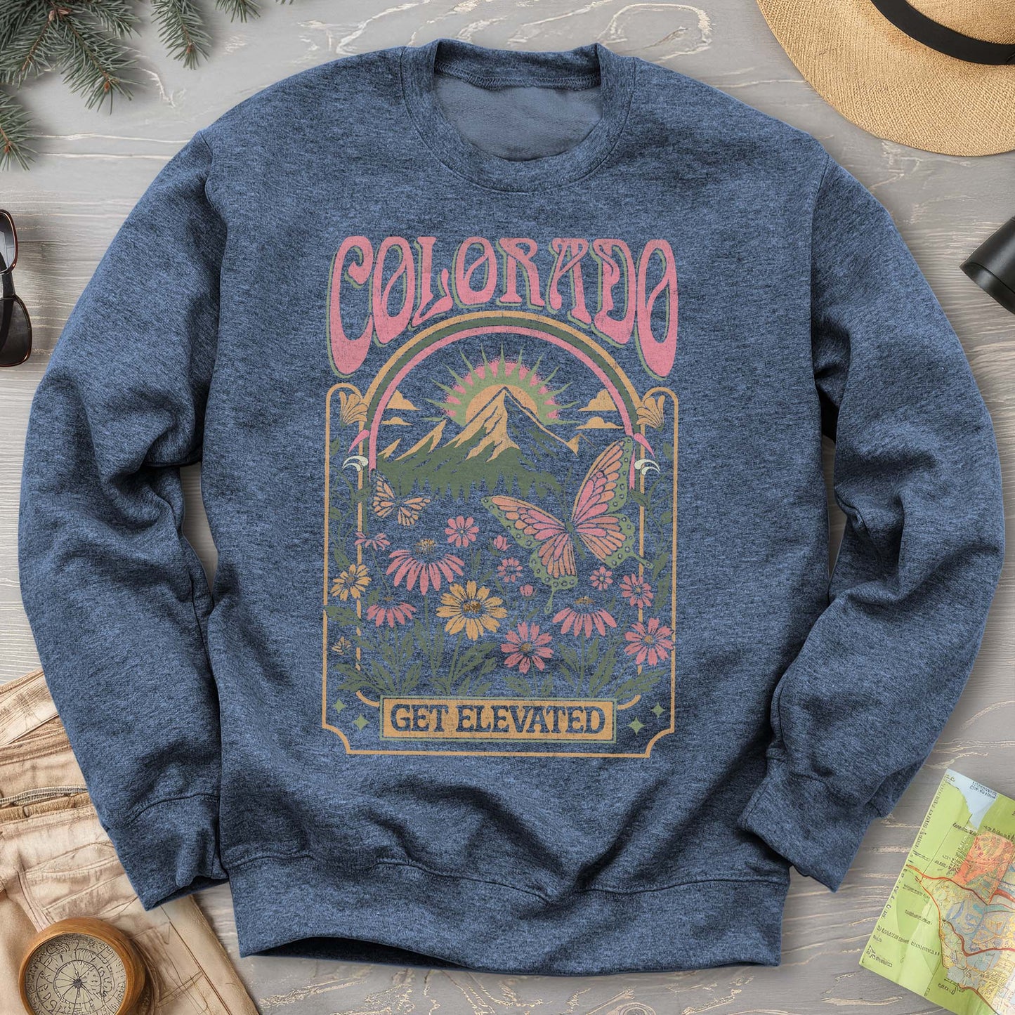 Colorado Get Elevated Butterfly Sweatshirt