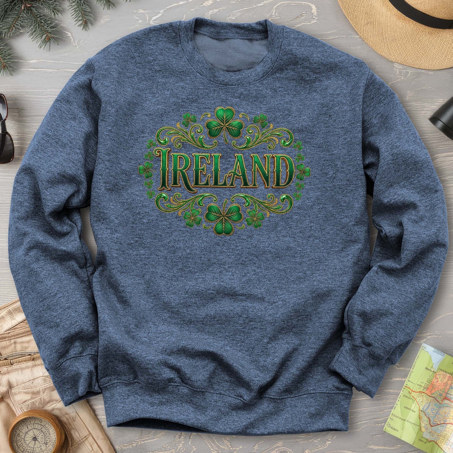 Ireland Shamrock Emblem Sweatshirt