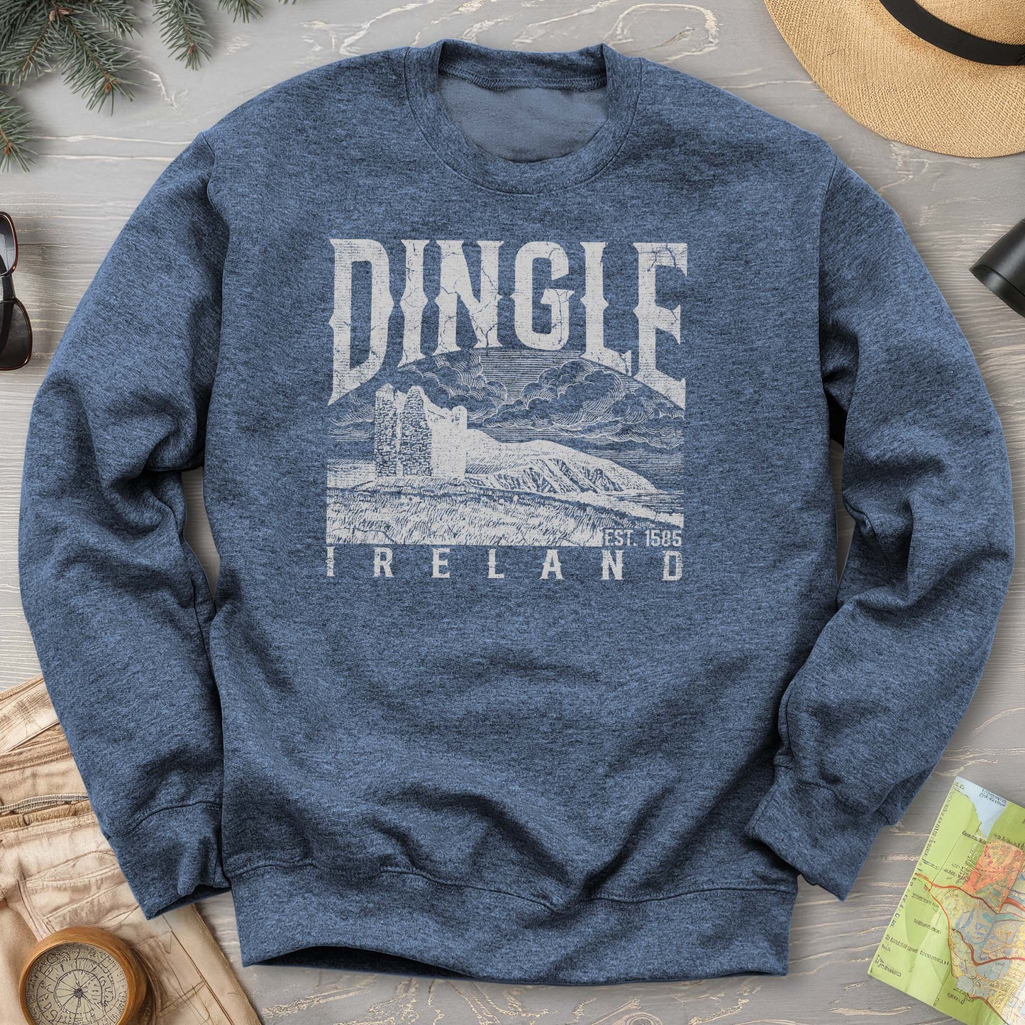 Dingle Ireland Vintage Print Sweatshirt