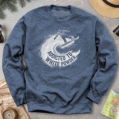 White Powder Snowboard Sweatshirt