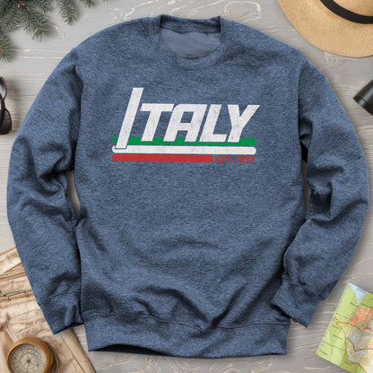 Italy Retro Stripe Sweatshirt