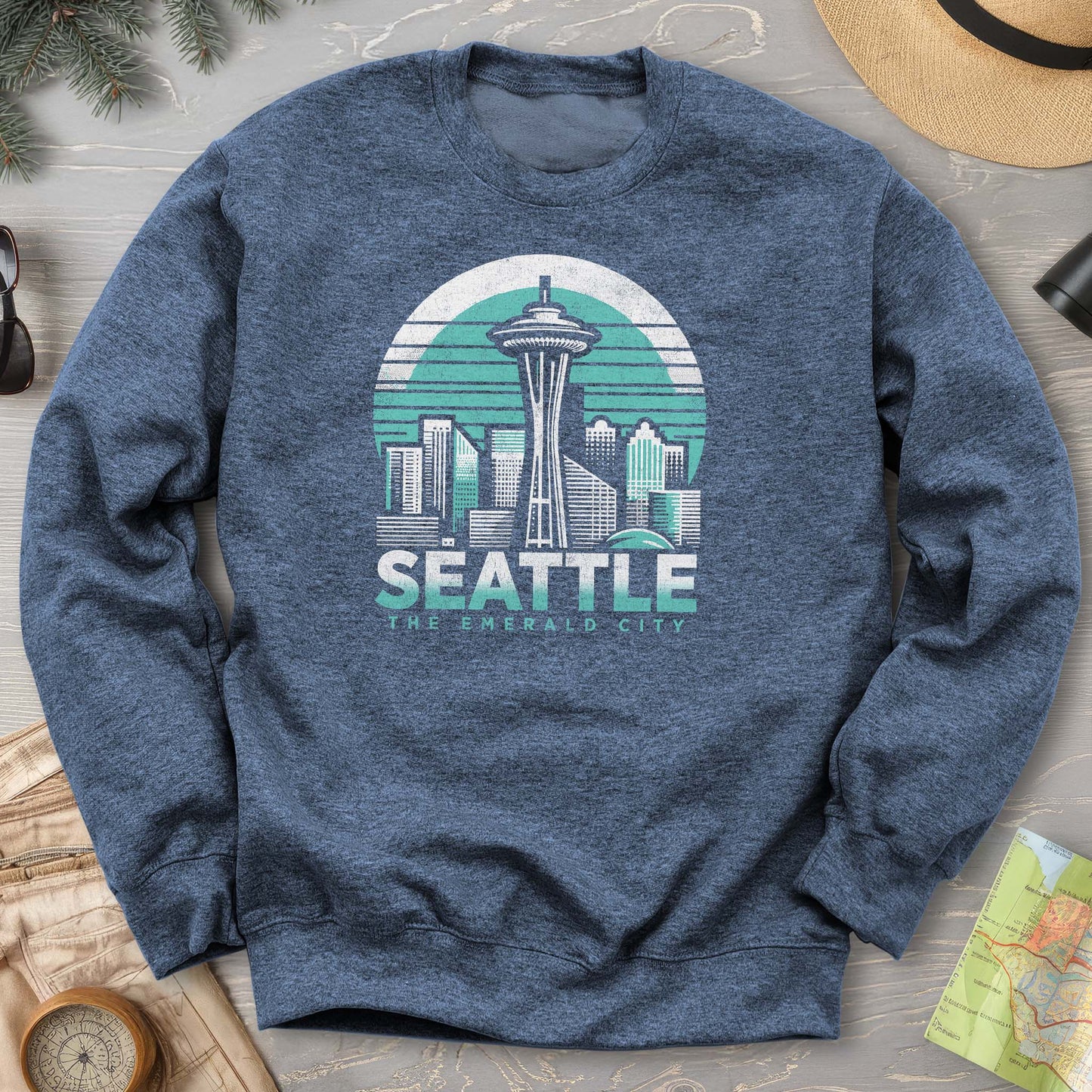 Seattle Retro Needle Sweatshirt