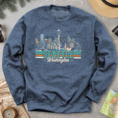 Seattle Retro Skyline Sweatshirt