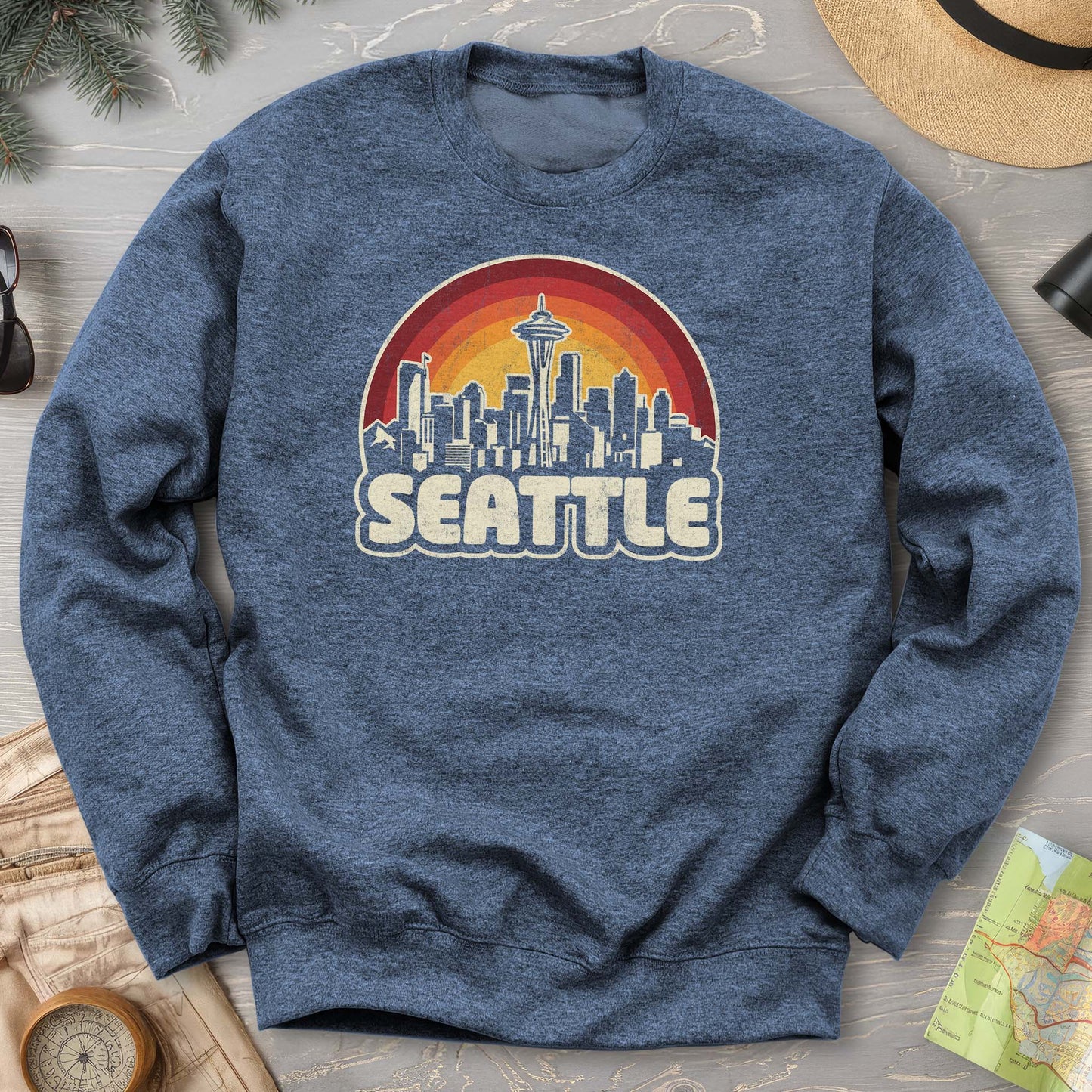 Seattle Retro Sunset Sweatshirt