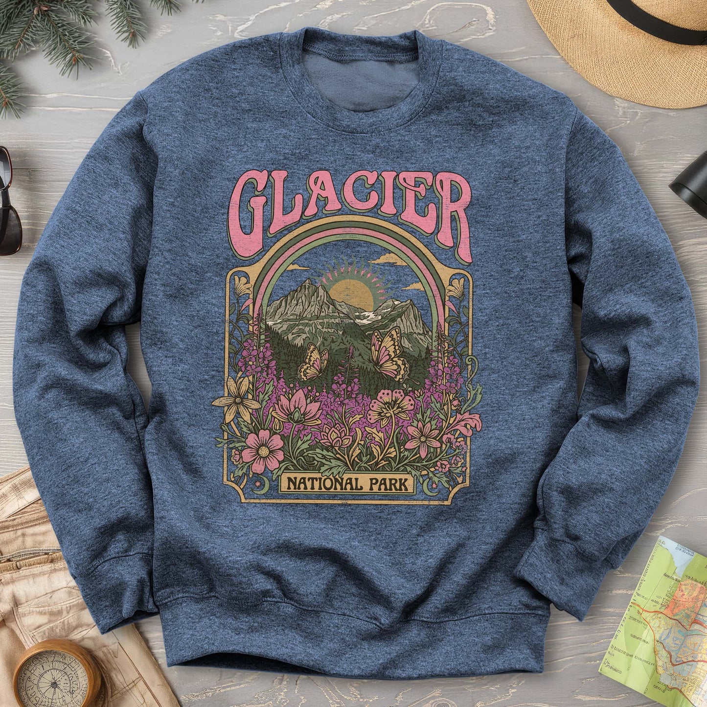 Glacier Butterfly Sweatshirt